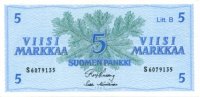 5 Markkaa 1963 Litt.B S6079135 kl.6